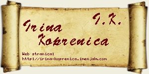 Irina Koprenica vizit kartica